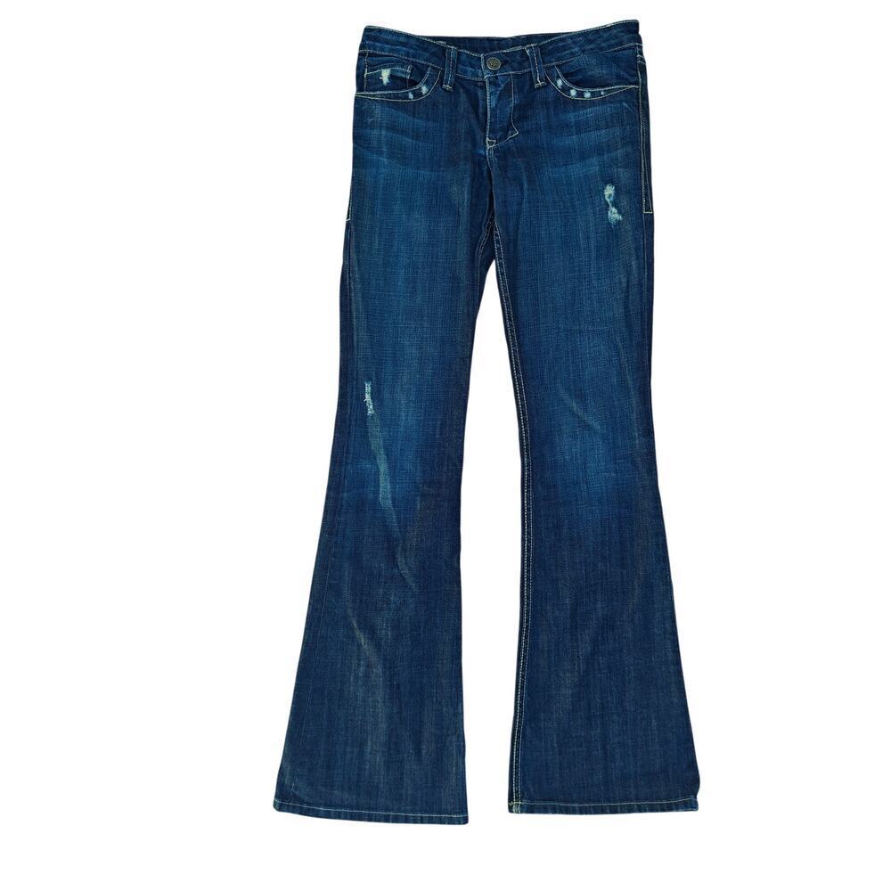 William Rast Bootcut Jeans Women’s 28 Dark Wash Distressed Made in USA